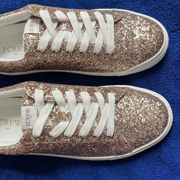 NWOT J. Crew Glitter Sneakers - Picture 3 of 6
